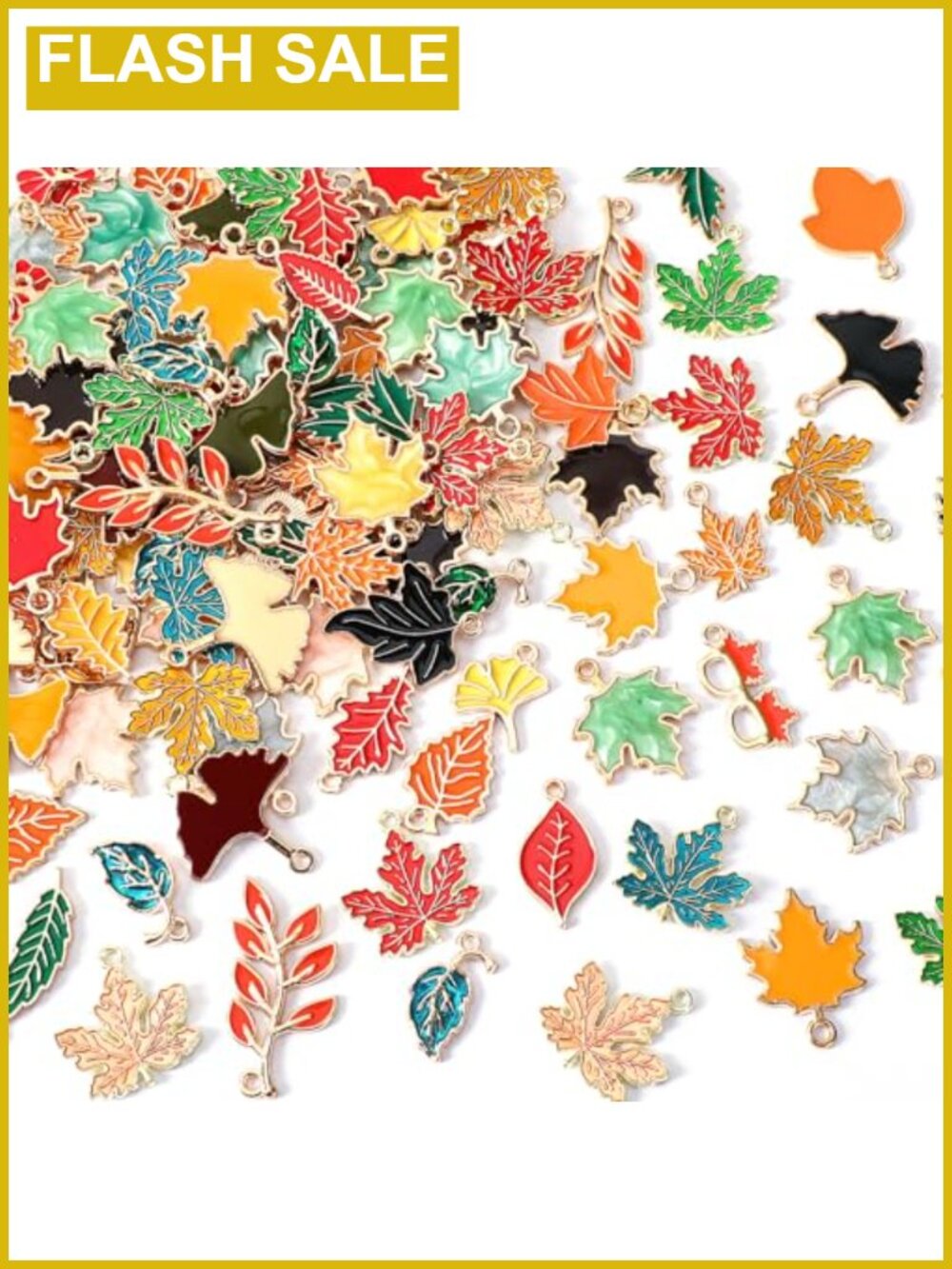 120 Pc Maple Leaf Charms Alloy Jewelry Making Fall Thanksgiving DIY Craft